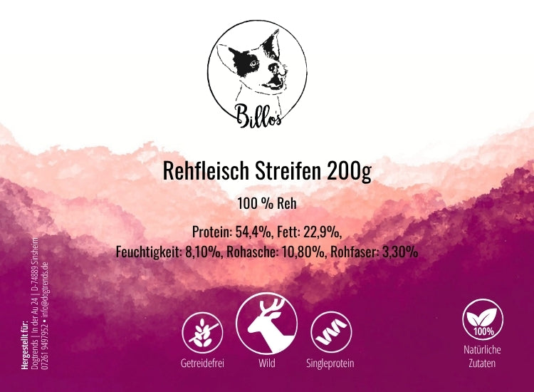 Rehfleisch Streifen 200g