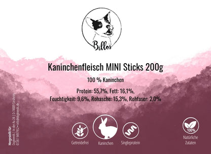 Kaninchenfleisch Mini Sticks 200g