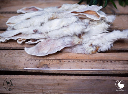 Kaninchenohren mit Fell, 200g