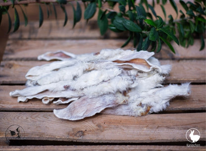 Kaninchenohren mit Fell, 200g