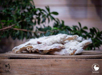 Kaninchenohren mit Fell, 200g