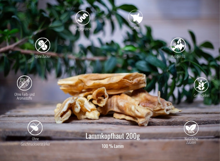 Lammkopfhaut 200g