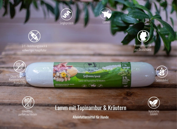 Schlemmerwurst Lamm mit Topinambur & Kräutern