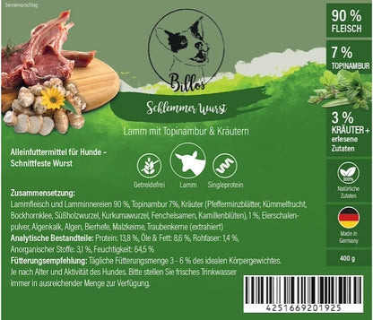 Schlemmerwurst Lamm mit Topinambur & Kräutern