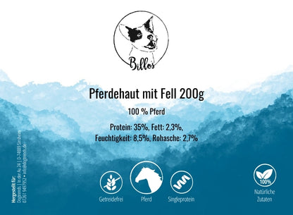 Pferdehaut mit Fell 200g