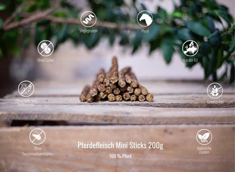 Pferdefleisch Mini Sticks 200g