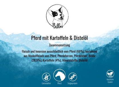Pferd mit Kartoffeln & Distelöl