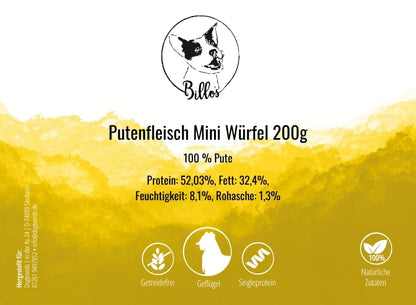 Putenfieisch MINI Würfel 200g