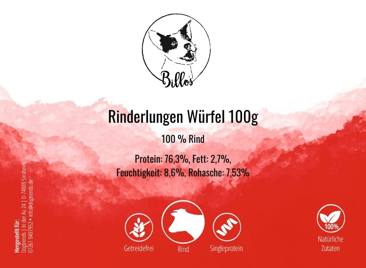 Rinderlungen Würfel 100g