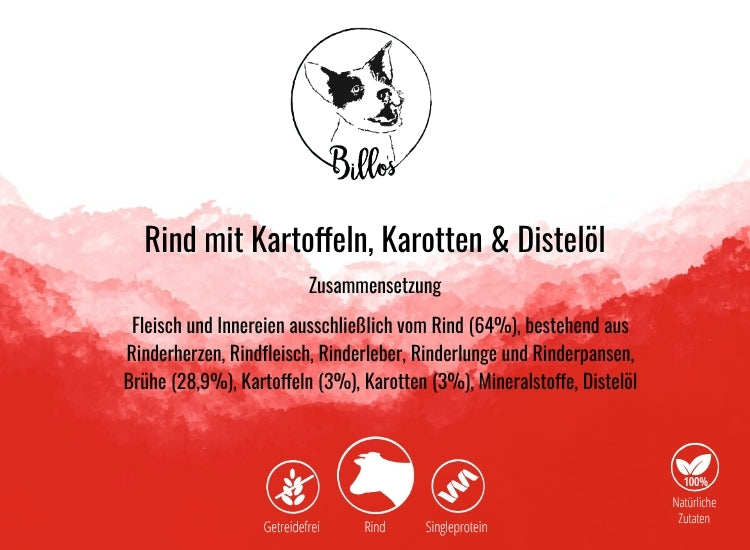 Rind mit Kartoffeln, Karotten & Distelöl