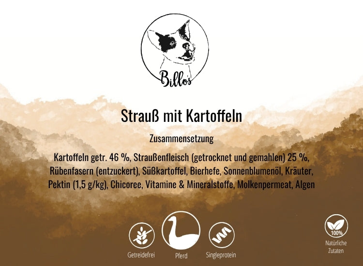 Strauß mit Kartoffeln