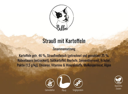 Strauß mit Kartoffeln