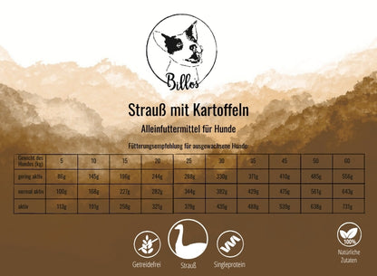 Strauß mit Kartoffeln