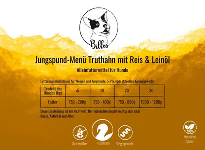 Jungspund Truthahn mit Reis & Leinöl