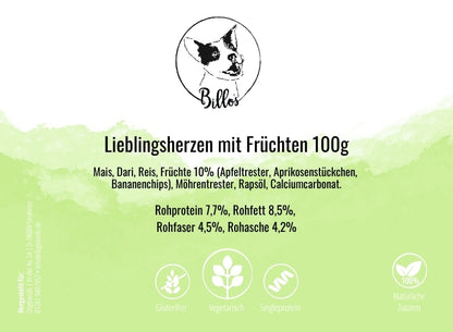 Lieblingsherzen mit Früchten 100g