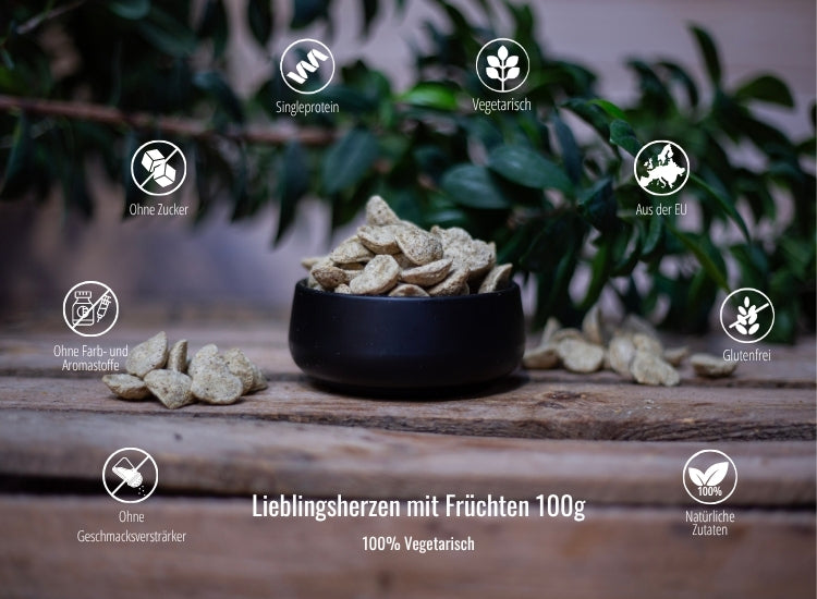 Lieblingsherzen mit Früchten 100g