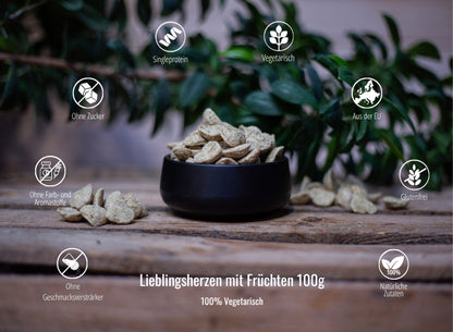 Lieblingsherzen mit Früchten 100g