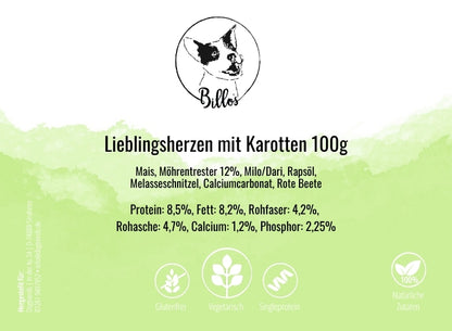 Lieblingsherzen mit Karotten 100g