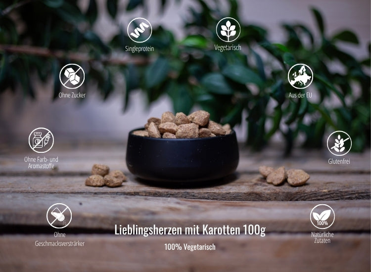 Lieblingsherzen mit Karotten 100g