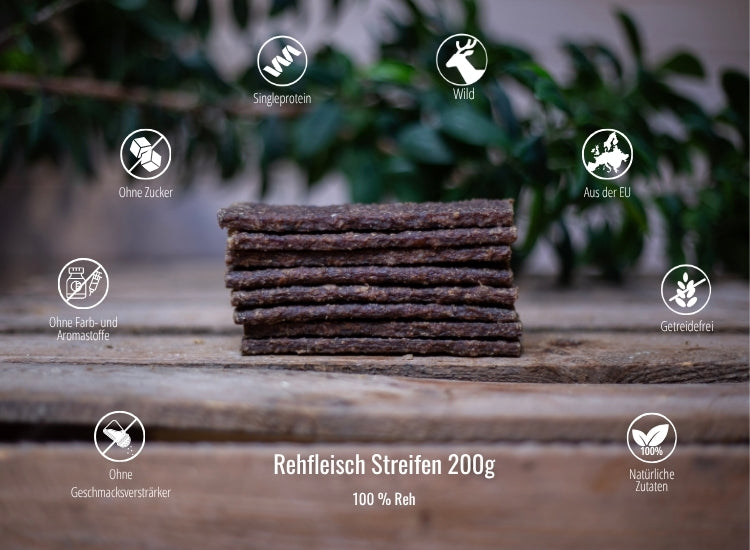 Rehfleisch Streifen 200g