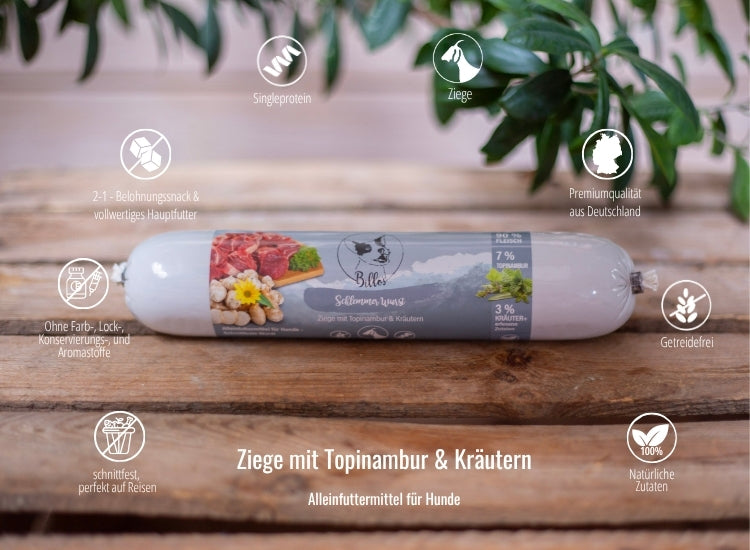 Schlemmerwurst Ziege mit Topinambur & Kräutern