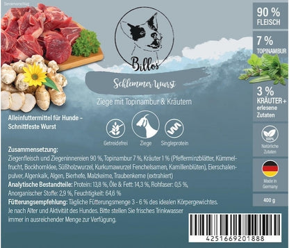 Schlemmerwurst Ziege mit Topinambur & Kräutern